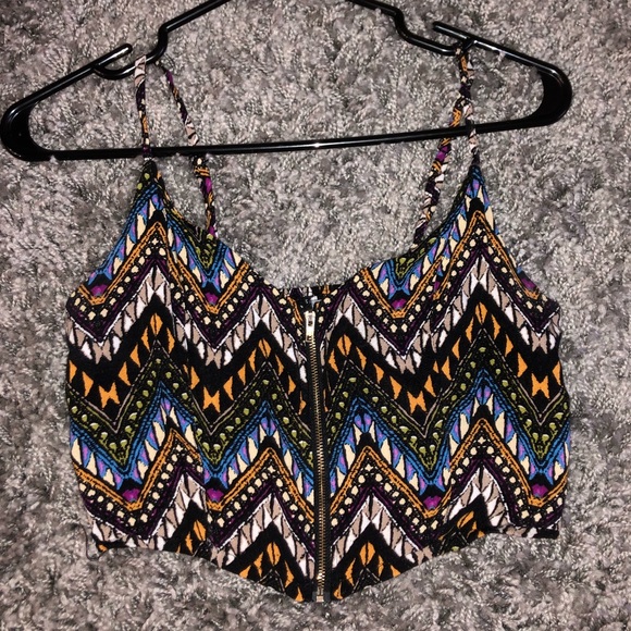 Tribal print crop top - Picture 1 of 2